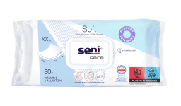Bild der Verpackung der Seni Care Soft Feuchttücher