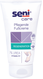 Bild der Verpackung der Seni Care Fußcreme mit 7% Urea