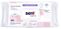 Bild der Verpackung der Seni Care Feuchttücher Sensitive