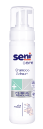 Bild der Verpackung des Seni Care Shampoo-Schaums