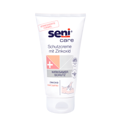 Bild der Verpackung der Seni Care Schutzcreme mit Zinkoxid