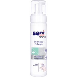 Bild der Verpackung des Seni Care Shampoo Schaums