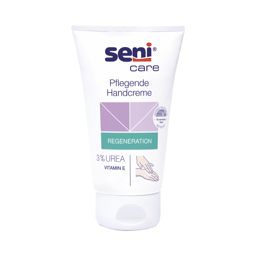 Bild der Verpackung der Seni Care Pflegenden Handcreme