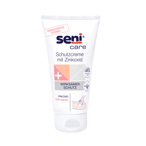 Bild der Verpackung der Seni Care Schutzcreme mit Zinkoxid