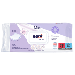 Bild der Verpackung der Seni Care Maxi Feuchttücher