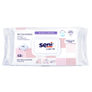 Bild der Verpackung der Seni Care Sensitive Feuchttücher